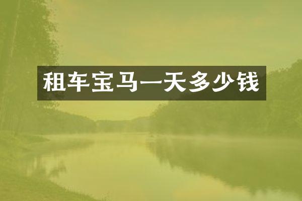 租车宝马一天多少钱