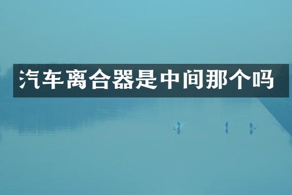 汽车离合器是中间那个吗