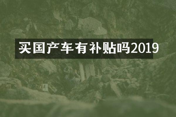买国产车有补贴吗2019