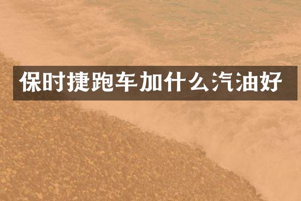 保时捷跑车加什么汽油好