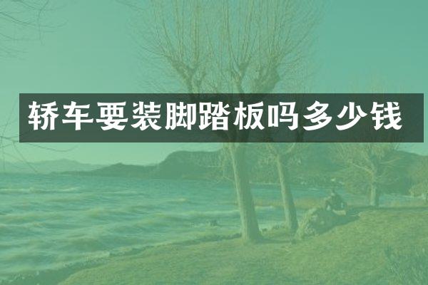 轿车要装脚踏板吗多少钱