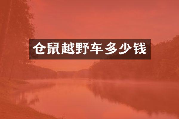 仓鼠越野车多少钱
