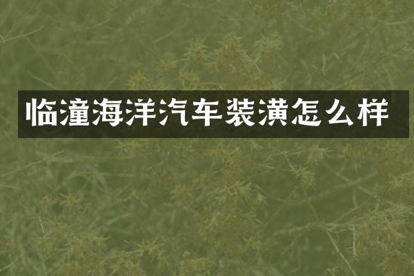 临潼海洋汽车装潢怎么样