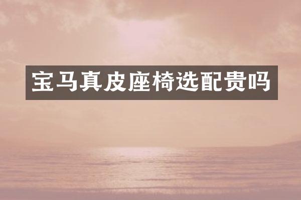 宝马真皮座椅选配贵吗