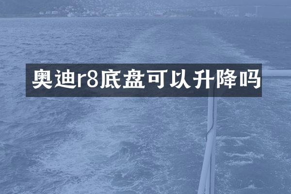 奥迪r8底盘可以升降吗