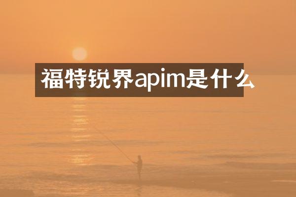 福特锐界apim是什么