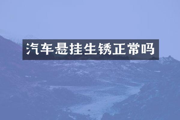 汽车悬挂生锈正常吗