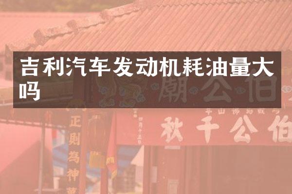 吉利汽车发动机耗油量大吗