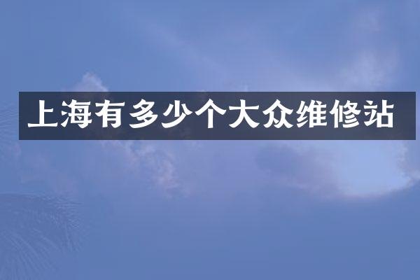 上海有多少个大众维修站