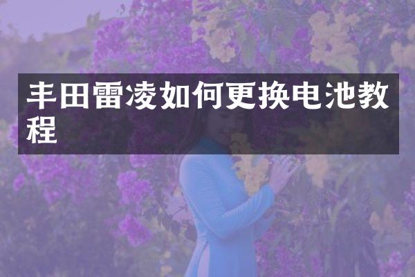 丰田雷凌如何更换电池教程