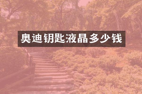 奥迪钥匙液晶多少钱