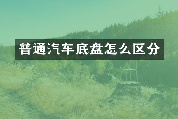 普通汽车底盘怎么区分
