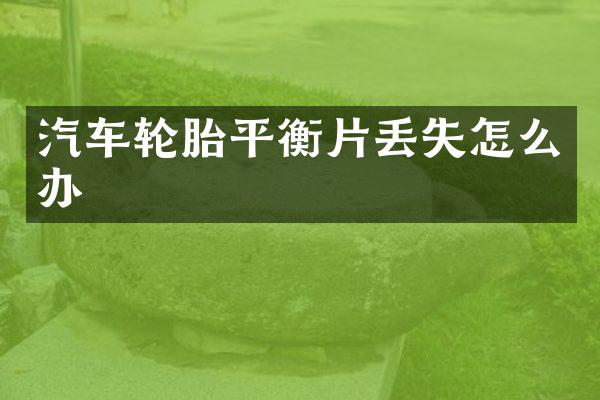 汽车轮胎平衡片丢失怎么办