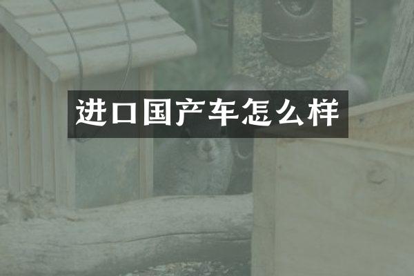 进口国产车怎么样