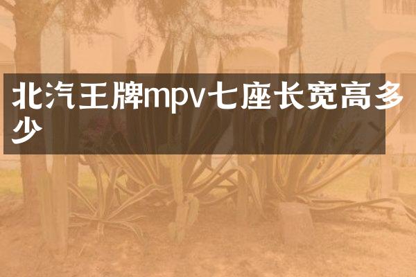 北汽王牌mpv七座长宽高多少