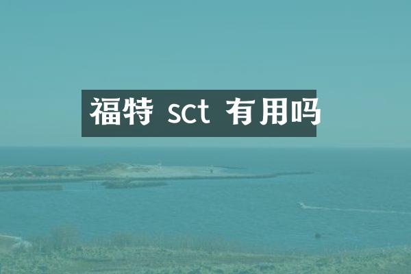 福特 sct 有用吗