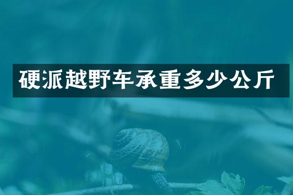 硬派越野车承重多少公斤