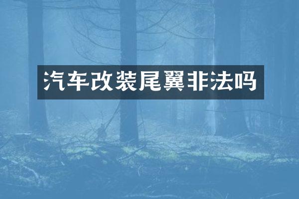 汽车改装尾翼非法吗