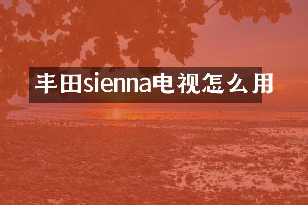 丰田sienna电视怎么用