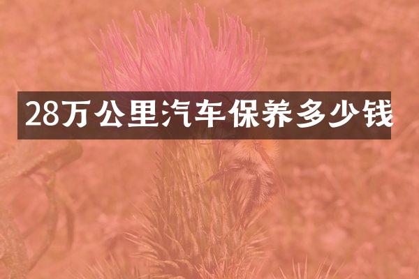 28万公里汽车保养多少钱