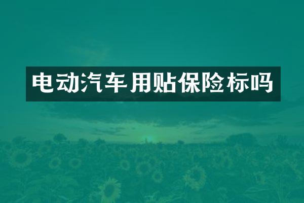 电动汽车用贴保险标吗