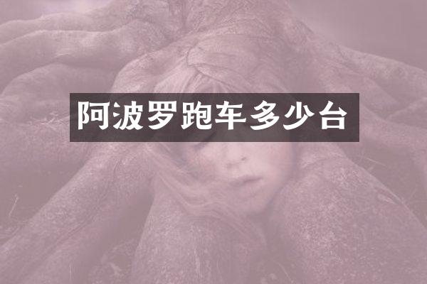 阿波罗跑车多少台
