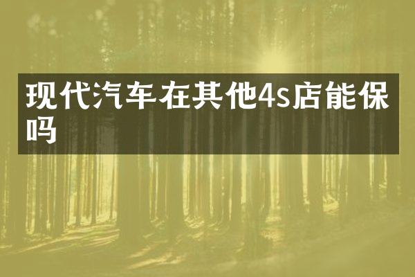 现代汽车在其他4s店能保养吗