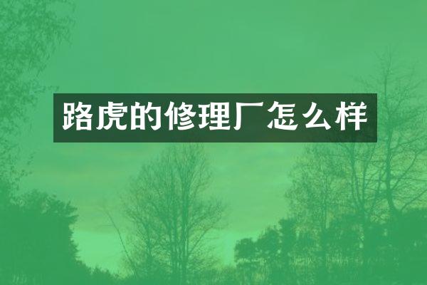 路虎的修理厂怎么样
