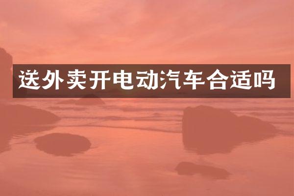 送外卖开电动汽车合适吗