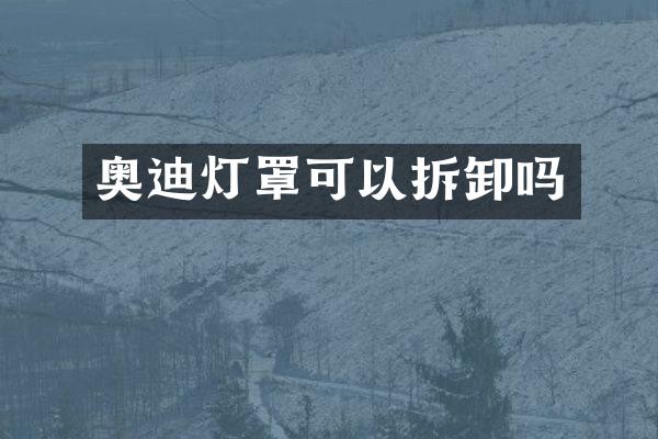 奥迪灯罩可以拆卸吗