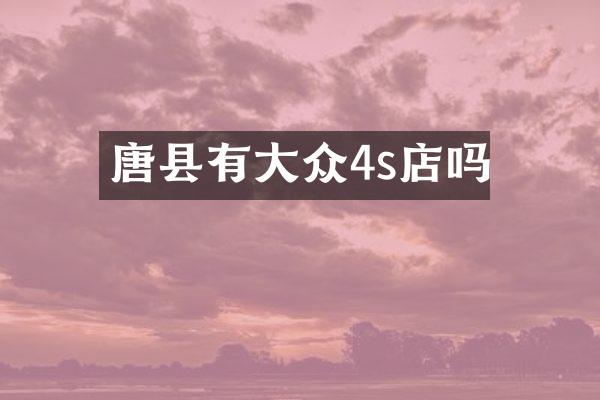 唐县有大众4s店吗