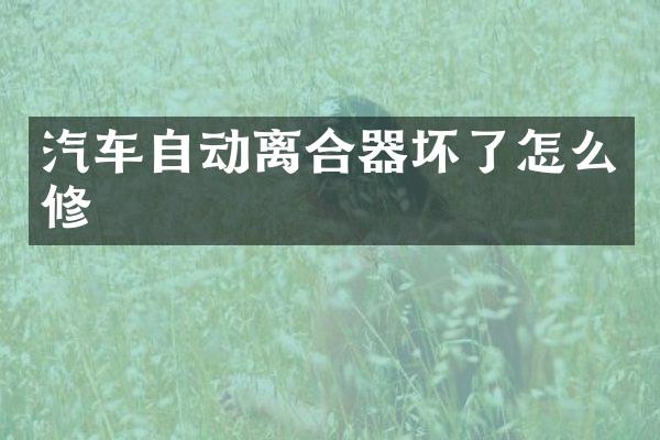 汽车自动离合器坏了怎么修