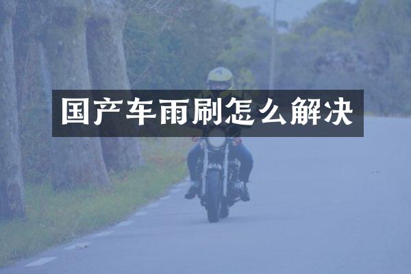 国产车雨刷怎么解决