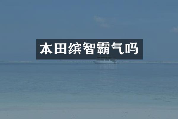 本田缤智霸气吗