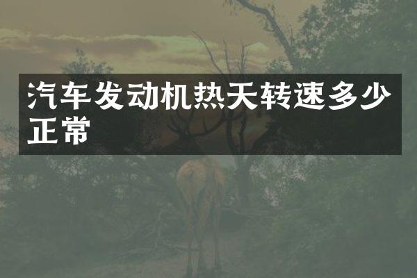 汽车发动机热天转速多少正常