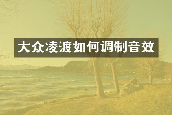 大众凌渡如何调制音效