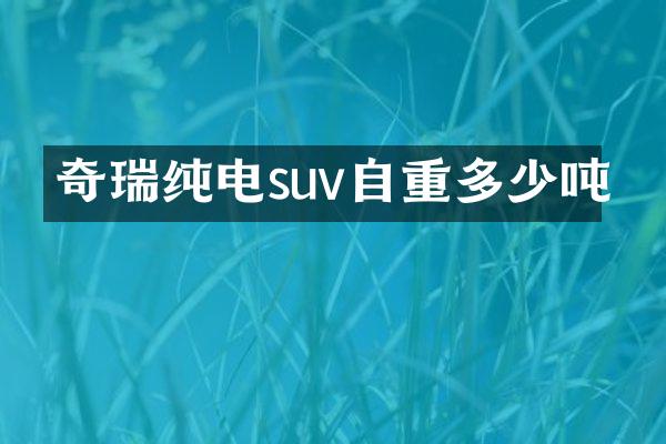 奇瑞纯电suv自重多少吨
