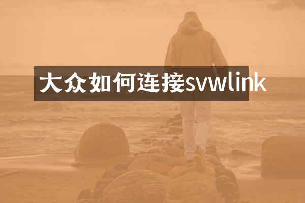 大众如何连接svwlink