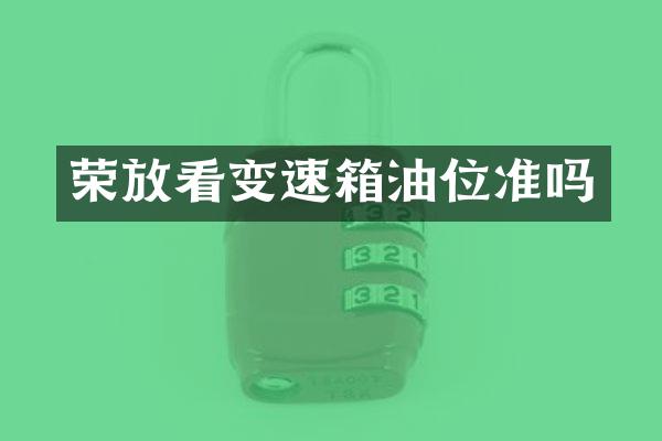 荣放看变速箱油位准吗