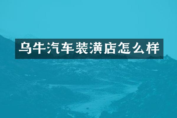 乌牛汽车装潢店怎么样