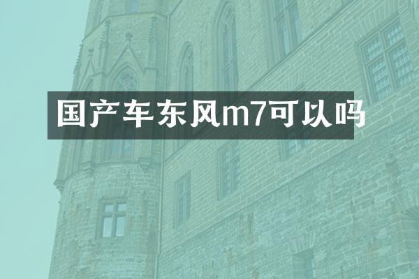 国产车东风m7可以吗