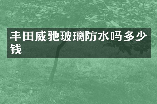 丰田威驰玻璃防水吗多少钱
