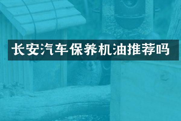 长安汽车保养机油推荐吗