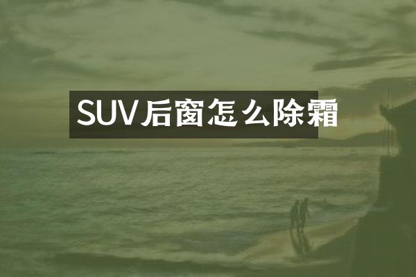 SUV后窗怎么除霜