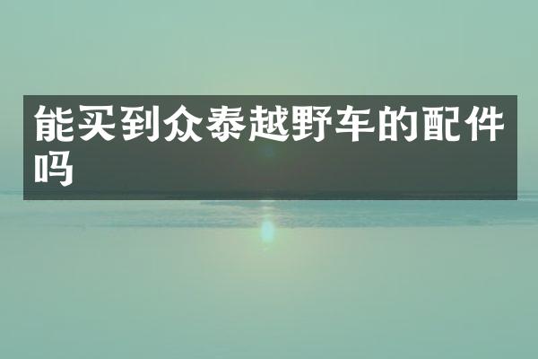 能买到众泰越野车的配件吗