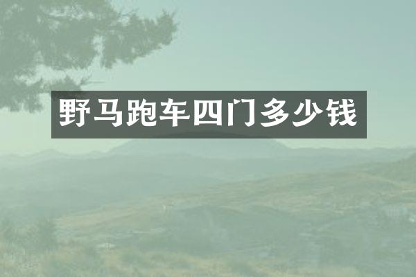 野马跑车四门多少钱