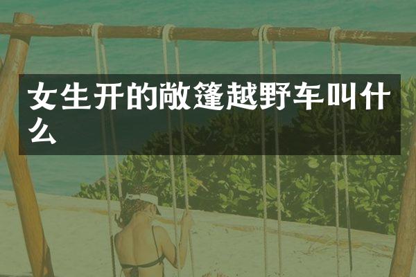 女生开的敞篷越野车叫什么
