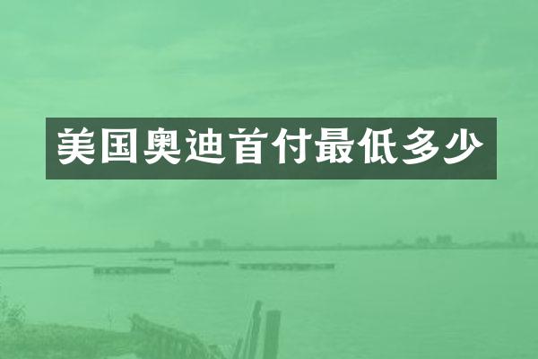 美国奥迪首付最低多少