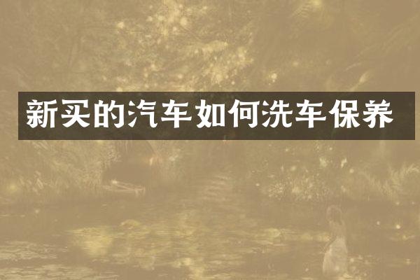新买的汽车如何洗车保养
