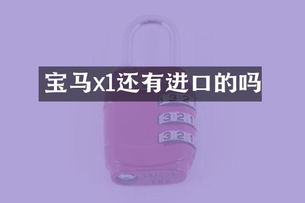 宝马x1还有进口的吗